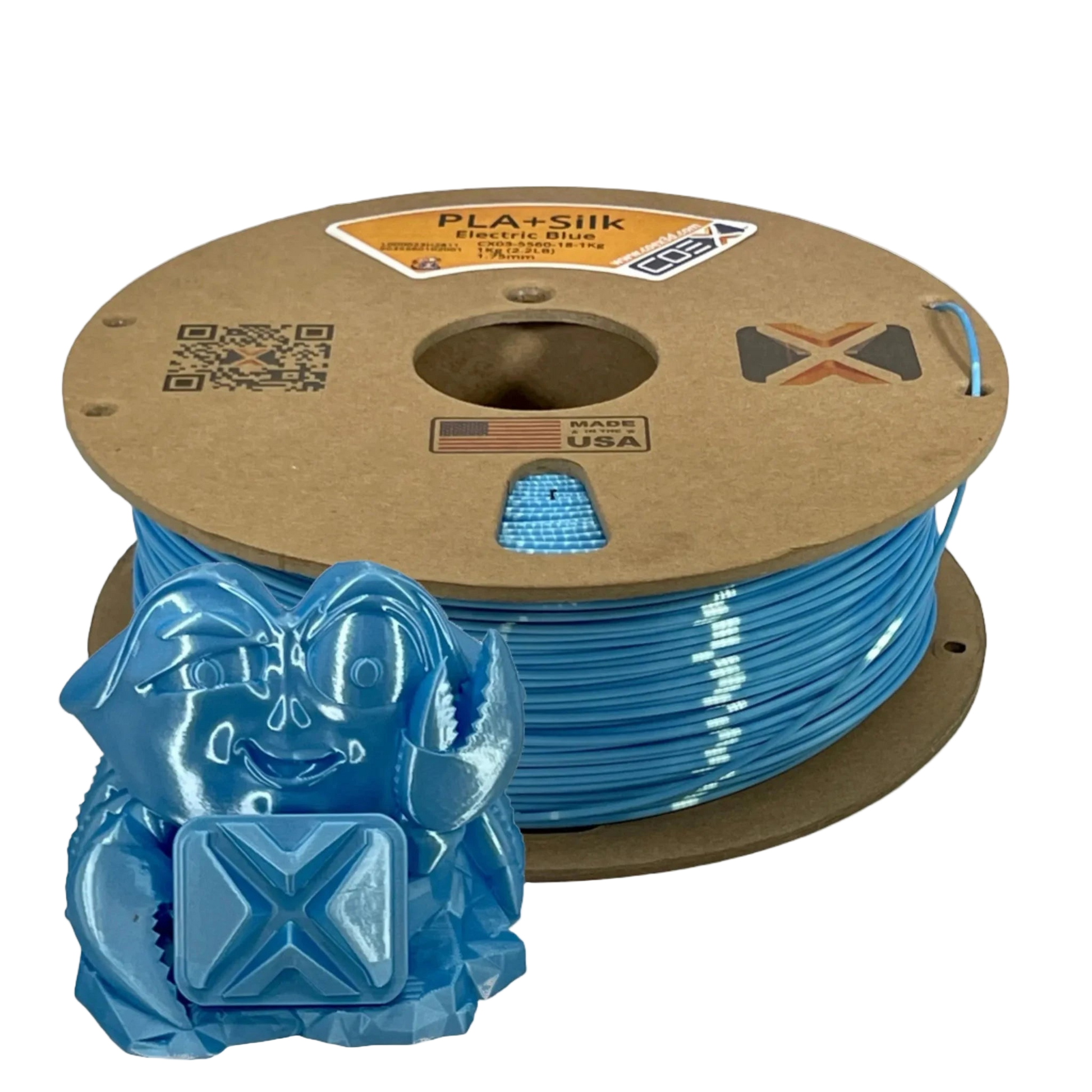 Electric Blue PLA+Silk coex3d