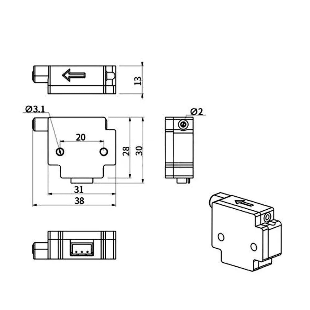 Filament Detection Module (Run-out Sensor) - COEX 3D