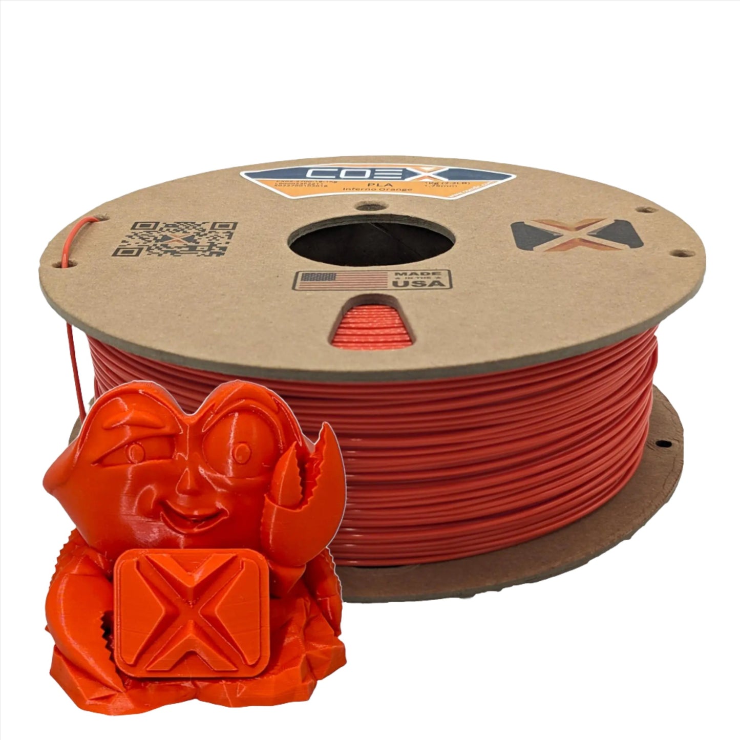 Inferno Orange PLA COEX 3D