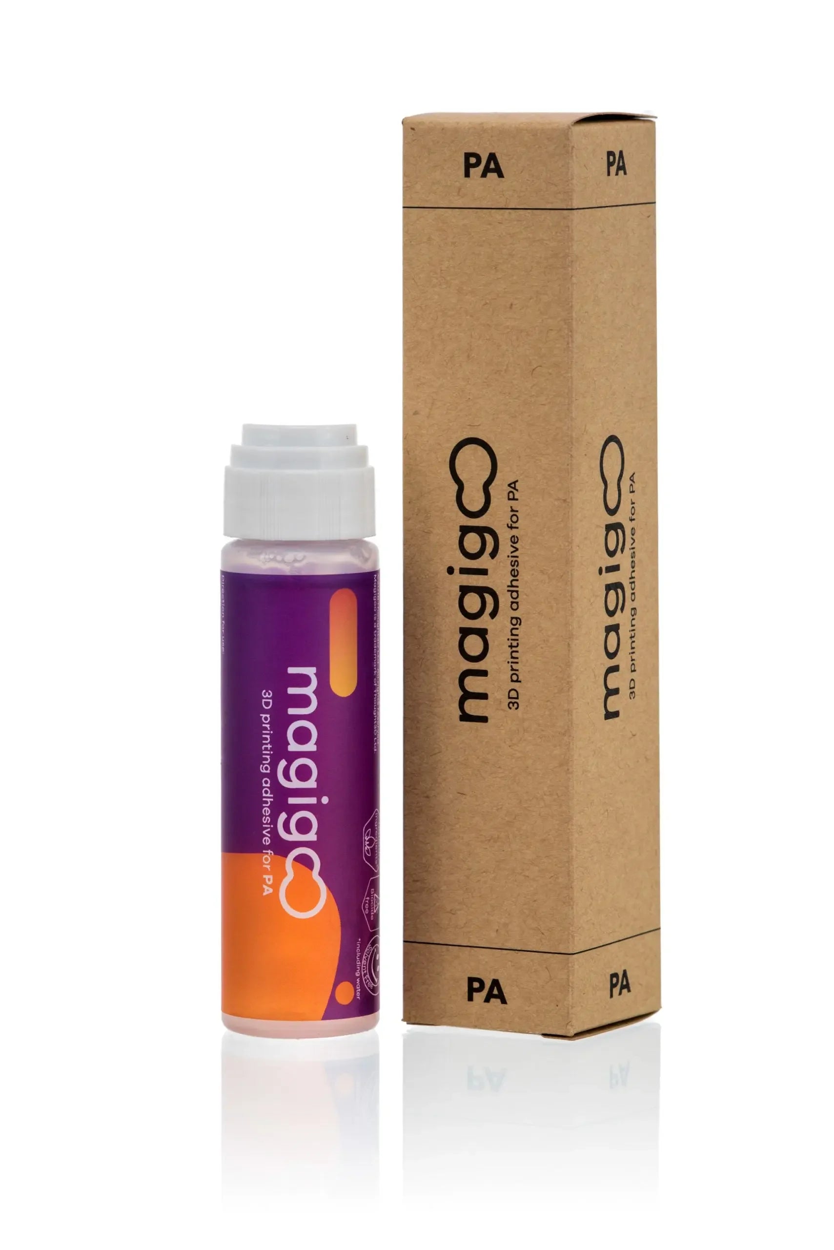 Magigoo PA 3D printing adhesive 50ml bottle with brown packaging box