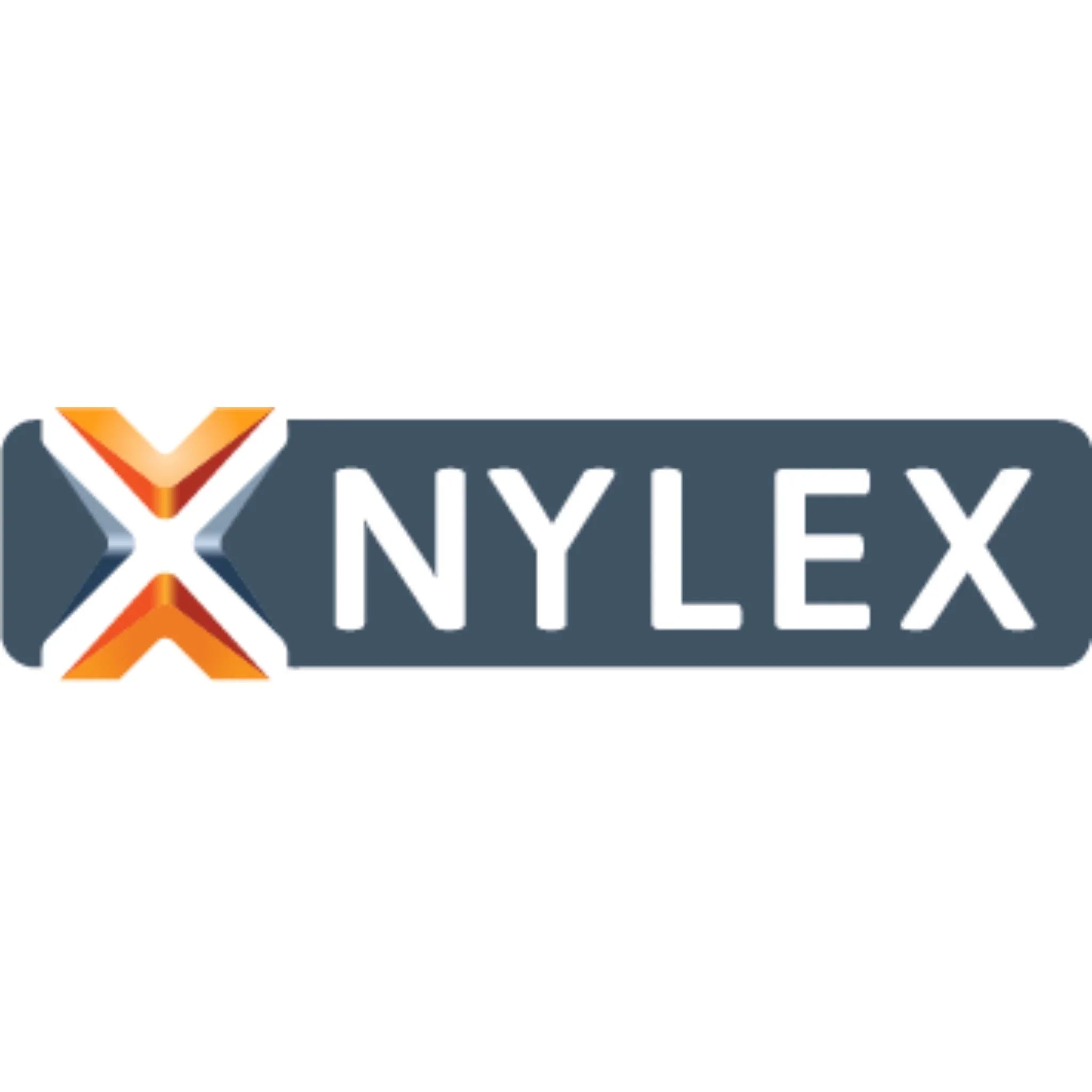 Coex Nylex 3D printer filament logo with orange and white stylized X on dark background