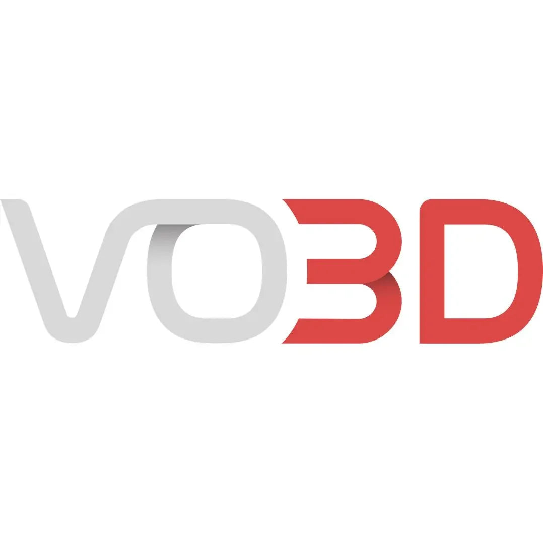 VO3D 3D printing logo in red and gray on white background