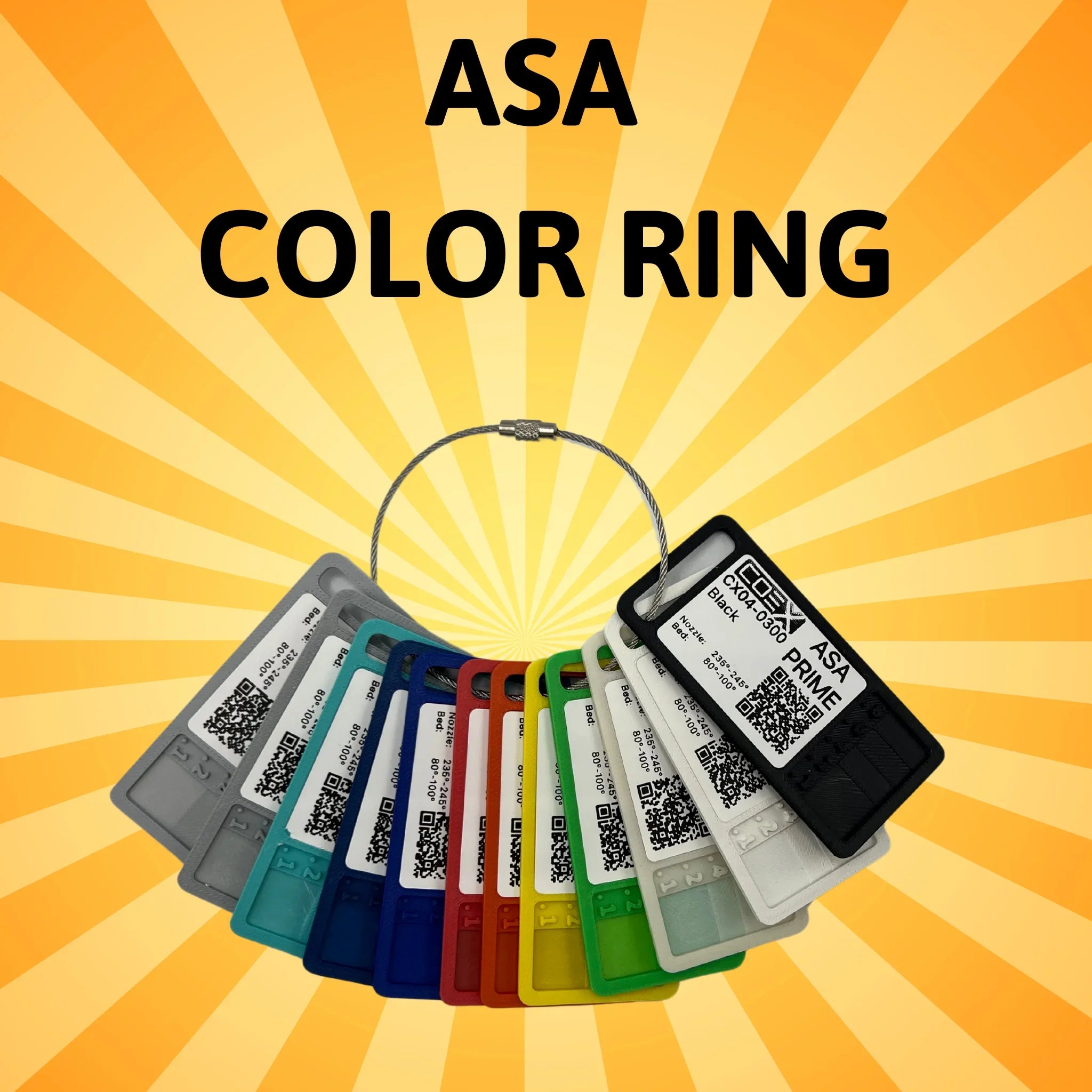 ASA Color Sample Keyring - Made in the US - Get it now - COEX 3D