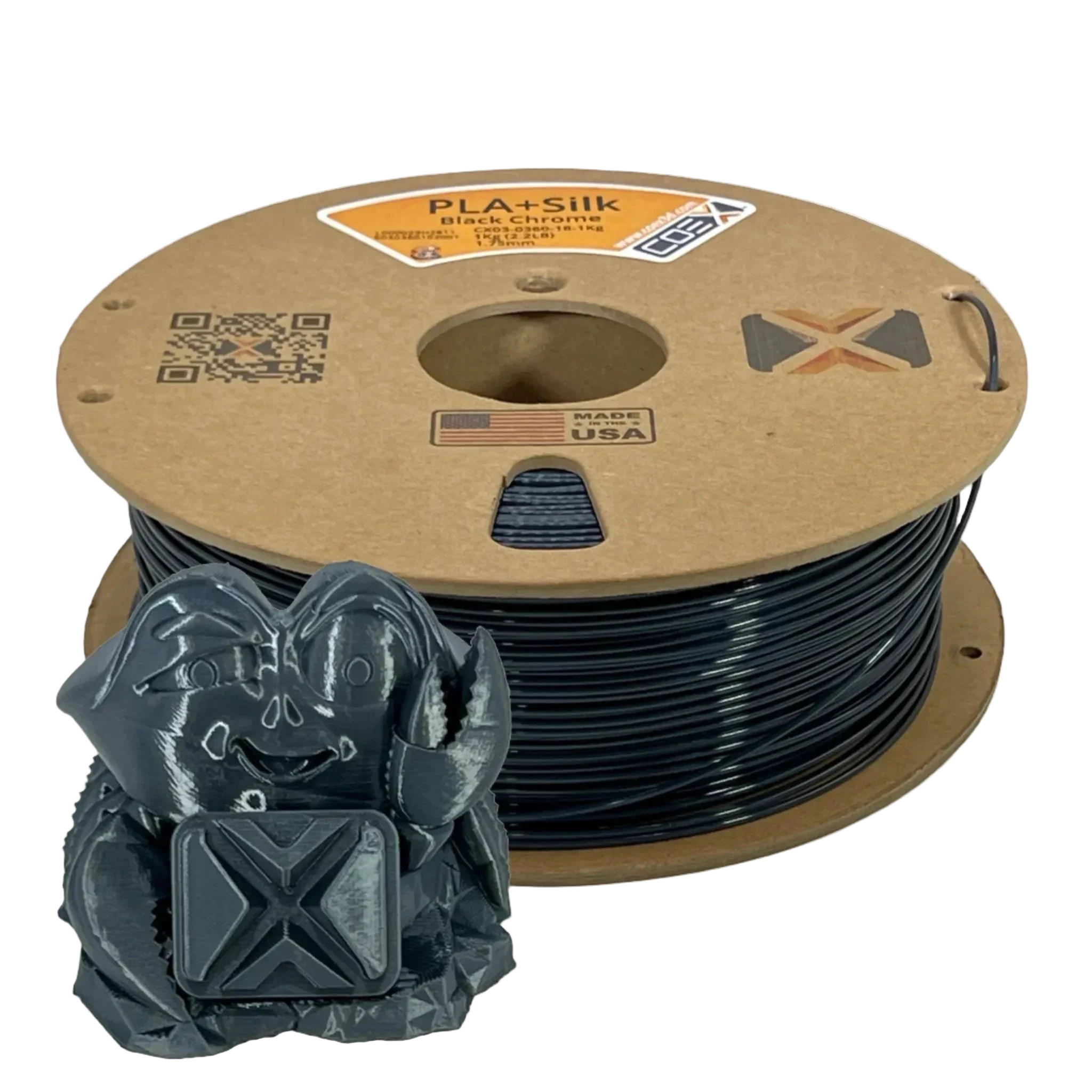 Black Chrome PLA+Silk - Made in the US - Get it now - COEX 3D
