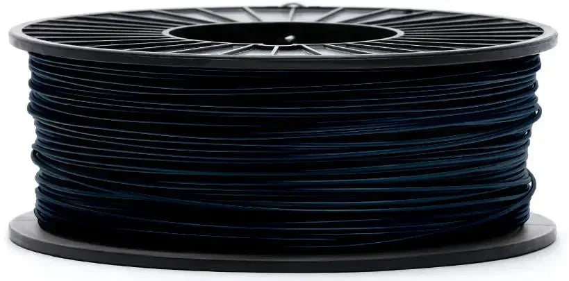 Black CoexFlex 40D TPE 3D printer filament spool on white background