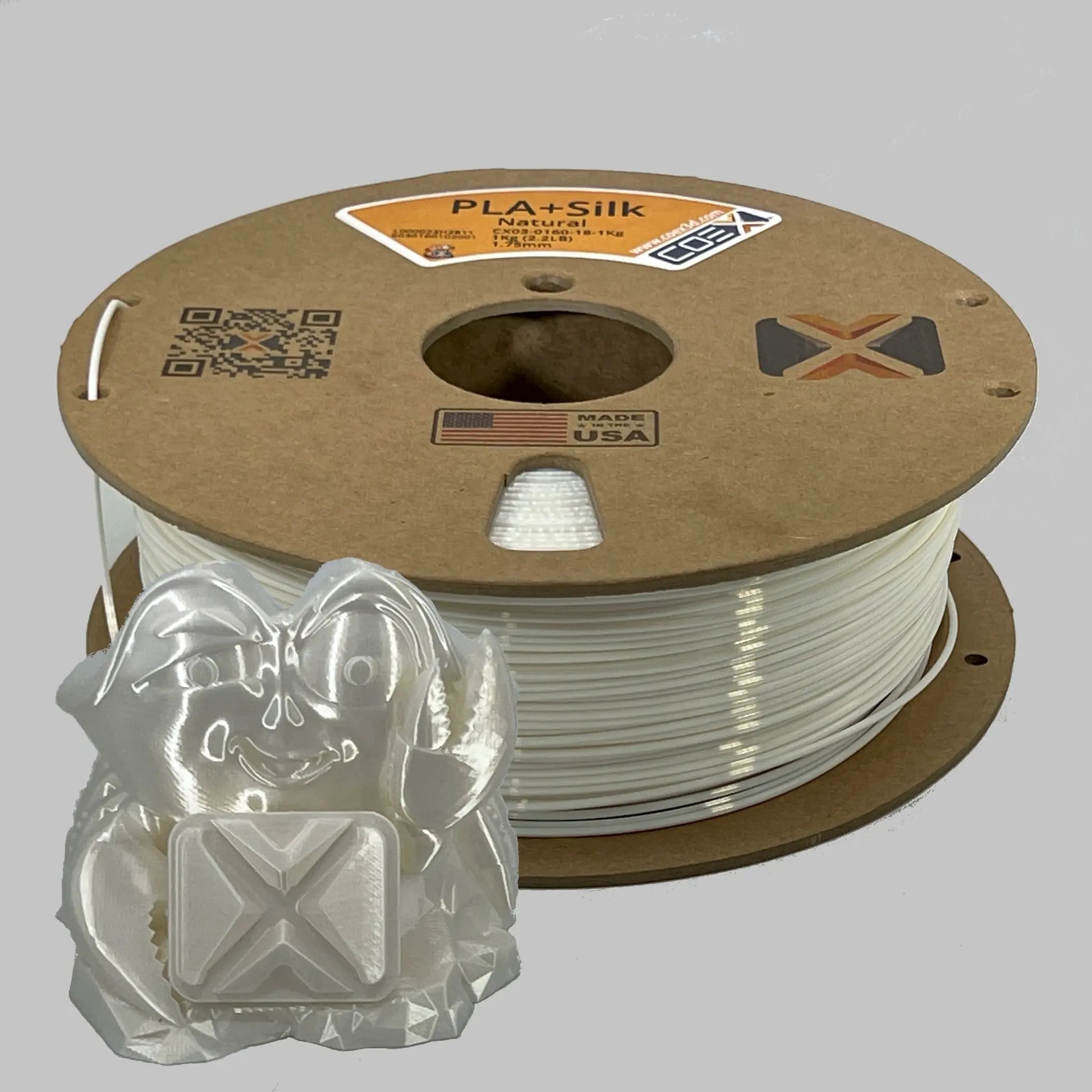 Frost White PLA+Silk Filament - High Quality 3D Printing Filament