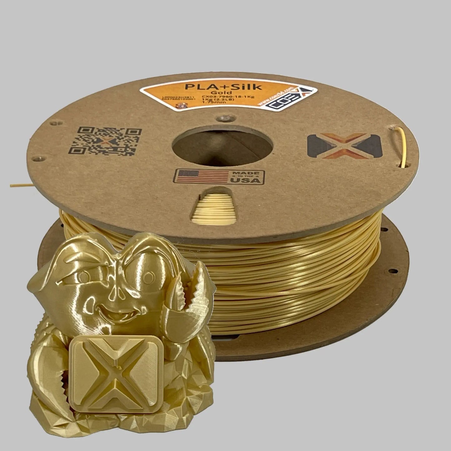 R3D PLA SILK GOLD 1.75MM/1000GR - 3D Gin