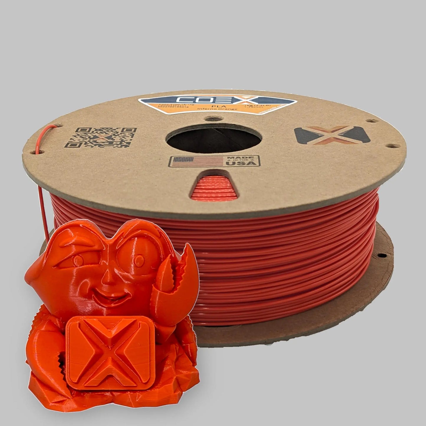 Inferno Orange PLA COEX 3D