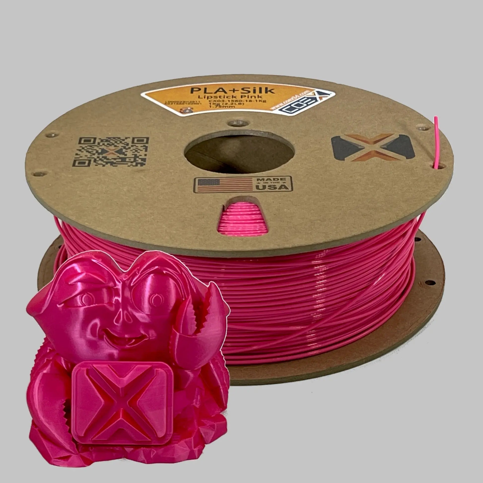 Buy Lipstick Pink PLA+Silk 3D Printing Filament with Silk Finish