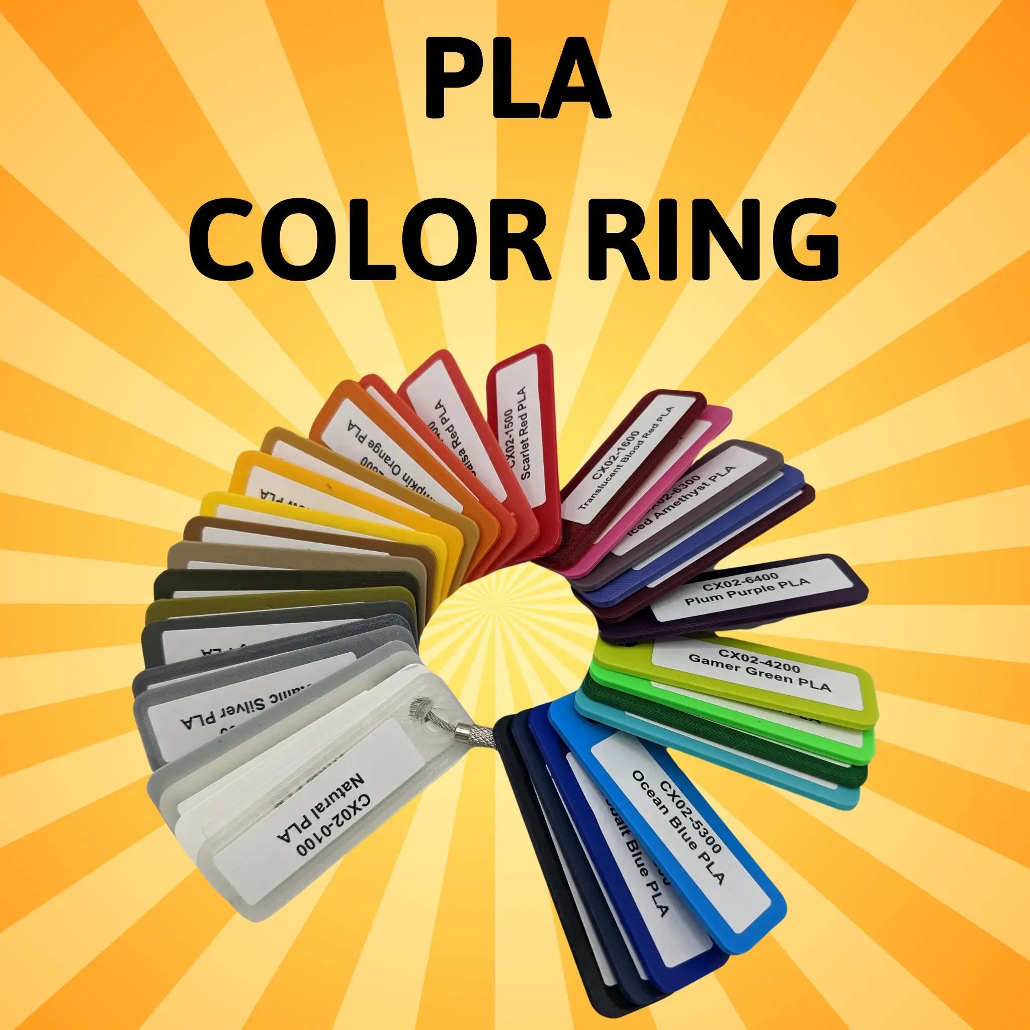 PLA Color Sample Keyring - Made in the US - Get it now - COEX 3D
