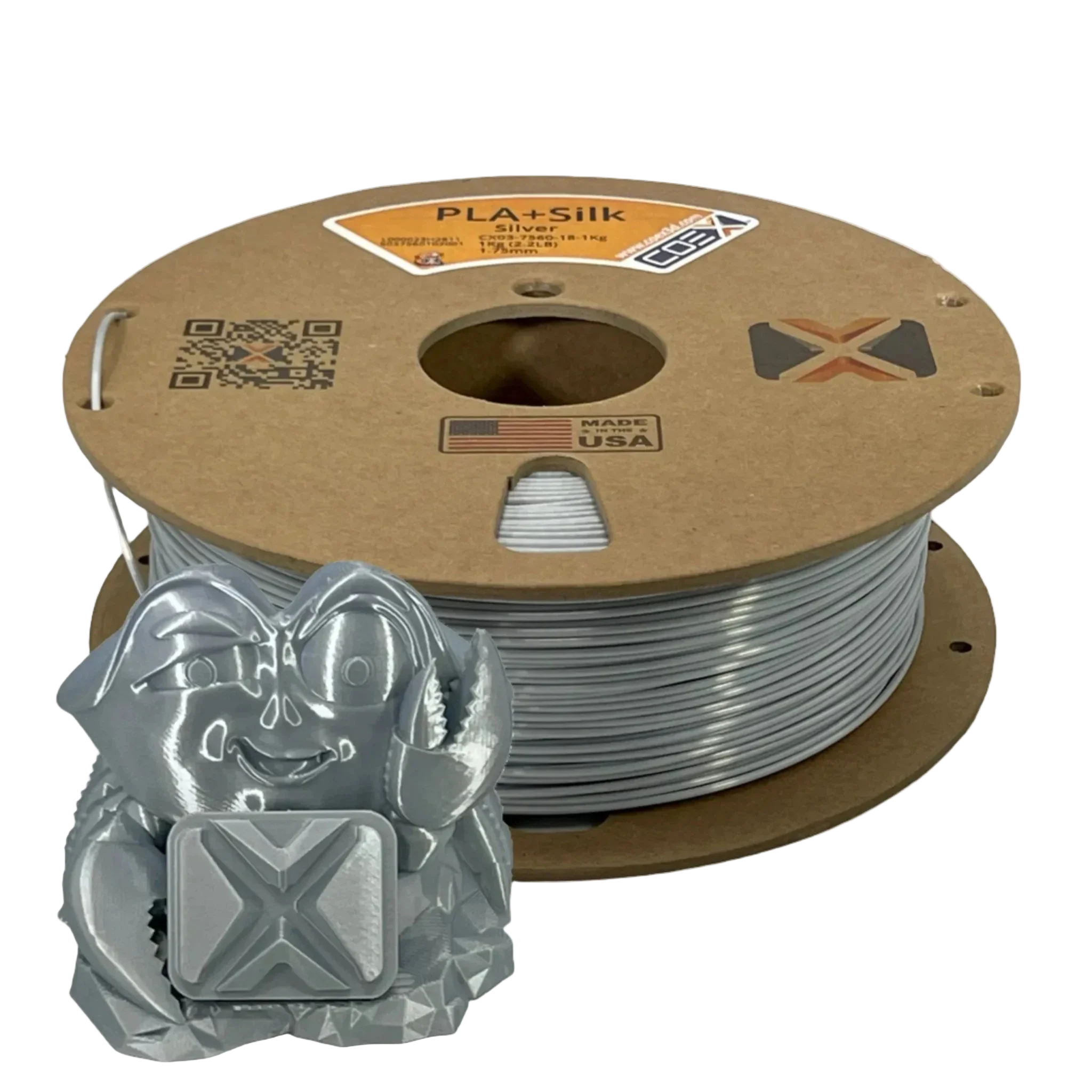 Silver PLA+Silk coex3d