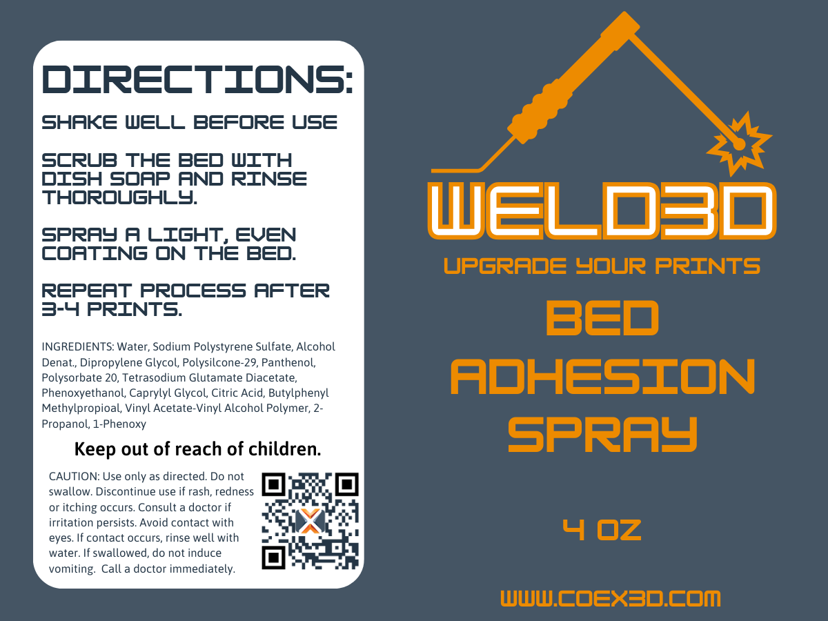 WELD3D Bed Adhesion Spray COEX 3D