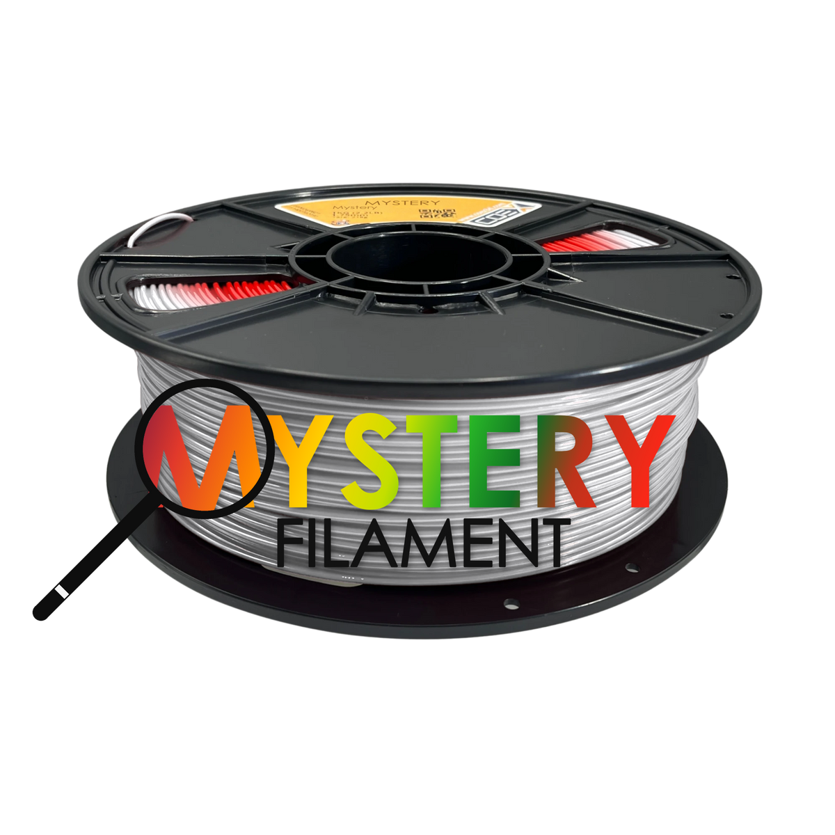 Transition Mystery Color filament on a black COEX 3D spool